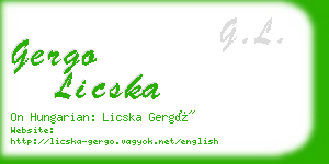 gergo licska business card